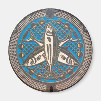 Japanese Manhole Cover Arts　－Himi Yellowtail Magneet