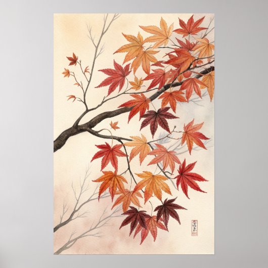Japanese Maple Autumn Poster (Voorkant)