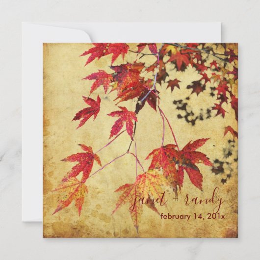  JAPANESE MAPLE/FALL WEDDING INVITATIONS KAART (Voorkant)