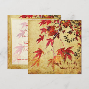 JAPANESE MAPLE/FALL WEDDING INVITATIONS KAART