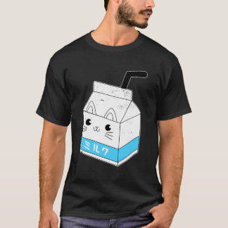 Japanese Milk Carton I Schattige Cat Neko T-shirt