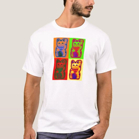 JAPANESE Money CAT Maneki Neko T-shirt (Voorkant)
