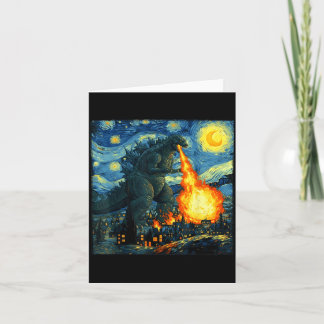 Japanese Monster Kaiju Van Gogh Starry Night  Kaart