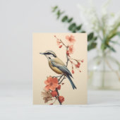 Japanese Morning Bird Briefkaart (Staand voorkant)