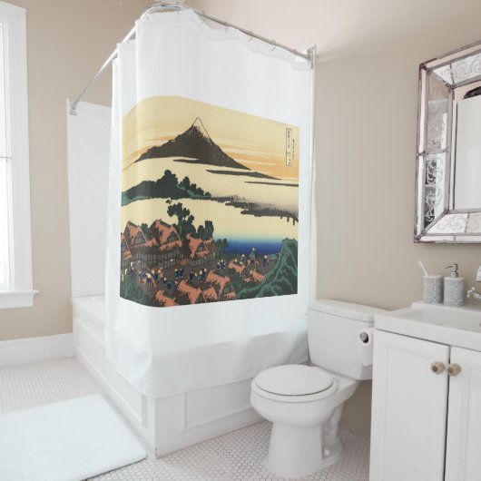 JAPANESE MOUNTAIN PRINT Shower Curtain Douchegordijn (In situ)