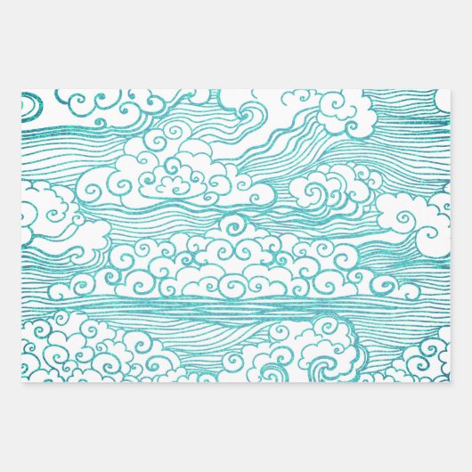 JAPANESE MOUNTAIN PRINT Wrapping Paper Sheet Set (Voorkant 3)