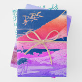 JAPANESE MOUNTAIN PRINT Wrapping Paper Sheet Set (In situ)