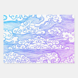 JAPANESE MOUNTAIN PRINT Wrapping Paper Sheet Set