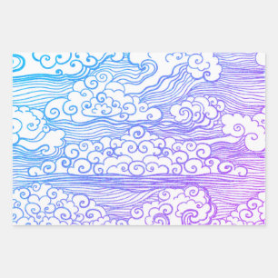 JAPANESE MOUNTAIN PRINT Wrapping Paper Sheet Set