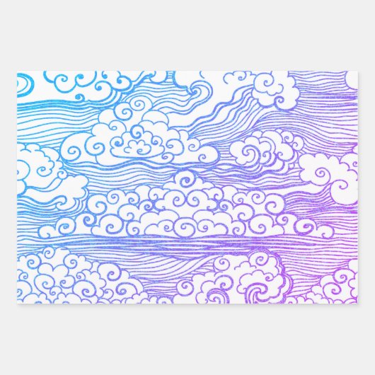 JAPANESE MOUNTAIN PRINT Wrapping Paper Sheet Set (Voorkant 3)