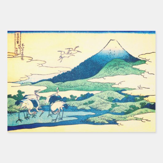 JAPANESE MOUNTAIN PRINT Wrapping Paper Sheet Set (Voorkant)