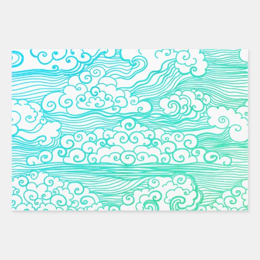 JAPANESE MOUNTAIN PRINT Wrapping Paper Sheet Set (Voorkant 3)