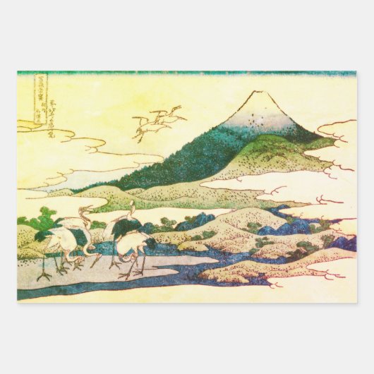 JAPANESE MOUNTAIN PRINT Wrapping Paper Sheet Set (Voorkant)