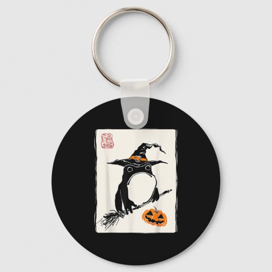 Japanese Mpy Frog Witch Men Women Kids Funny Hallo Sleutelhanger (Voorkant)