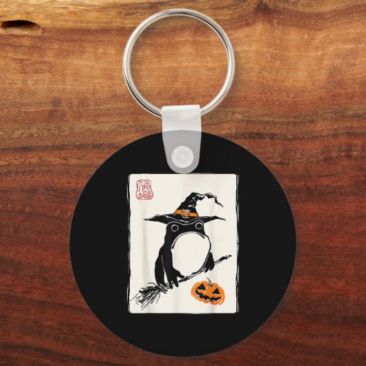 Japanese Mpy Frog Witch Men Women Kids Funny Hallo Sleutelhanger (Voorkant)