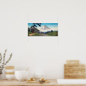 Japanese Mt. Fuji vintage design art ポスター Poster (Keuken)