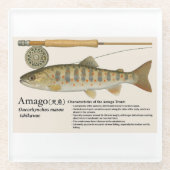 Japanese Native Trout – Amago Glazen Onderzetter (Voorkant)