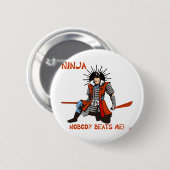 Japanese NINJA 忍者 Ronde Button 5,7 Cm (Voorkant /achterkant)