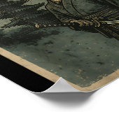 Japanese Ninja Cat Ufo Temple Ukiyo-e Art Men Wome Poster (Hoek)