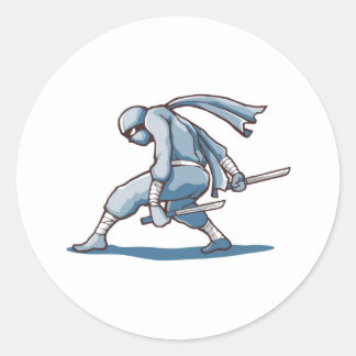 Japanese Ninja Ronde Sticker