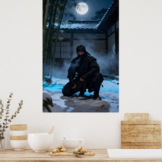 Japanese Ninja Warrior Poster (Keuken)