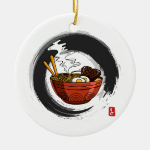 Japanese Noodle Soup Ramen Soba Personalized Keramisch Ornament