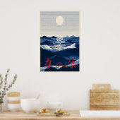 Japanese Ocean Poster Source of Strength – Blue (Keuken)