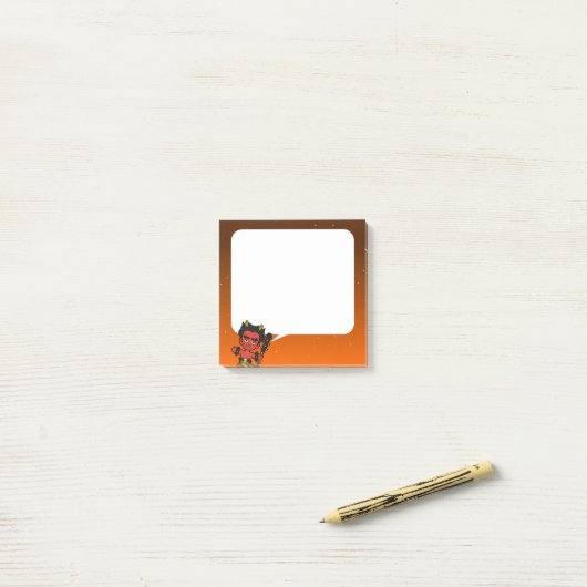 Japanese Ogre Yokai: Red Oni Speech Bubble Post-it® Notes (Op bureau)