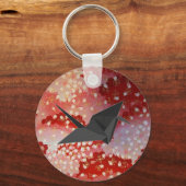 japanese Origami crane pink Sakura cherry blossom Sleutelhanger (Voorkant)