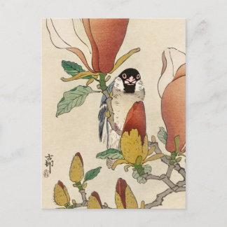 Japanese painting by ohara koson,vintage,小原古邨の日本画 briefkaart