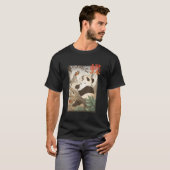 Japanese Panda Bear Japan Butterfly Animal Nature T-shirt (Voorkant volledig)