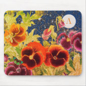JAPANESE PANSIES MET STARS DIY INITIAAL MUISMAT (Voorkant)