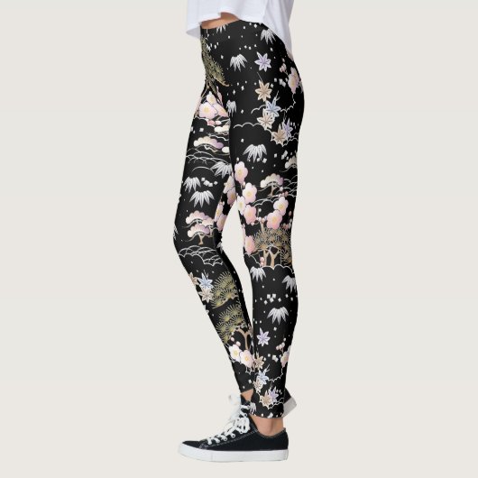 Japanese Pattern Pine, Bamboo and Plum Leggings (Links)