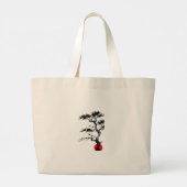 Japanese Peace Tote Bag Heiwa Kanji with Red Sun  (Achterkant)