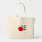 Japanese Peace Tote Bag Heiwa Kanji with Red Sun  (Voorkant)