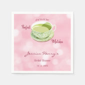 Japanese Pink Matcha Vrijgezellenfeest Servet (Voorkant)
