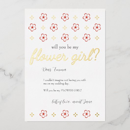  Japanese Plum Blossom Design Folie Uitnodiging (Voorkant)