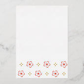  Japanese Plum Blossom Design Folie Uitnodiging (Achterkant)