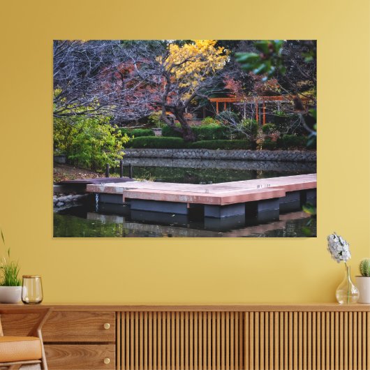 Japanese Pond Canvas Afdruk (Insitu (Woonkamer))