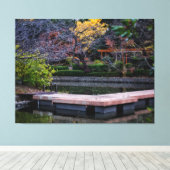 Japanese Pond Canvas Afdruk (Insitu (Houten vloer))