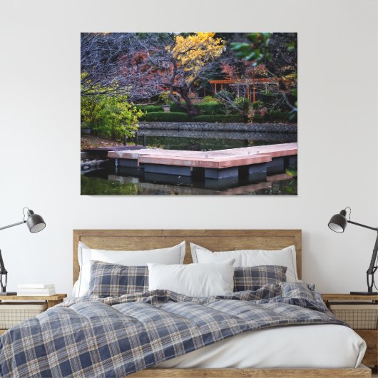 Japanese Pond Canvas Afdruk (Insitu (Slaapkamer))