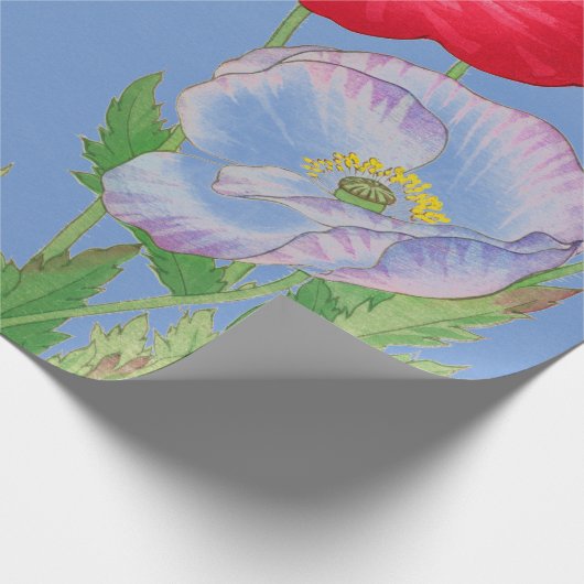 JAPANESE POPPIËNTEN MET FLESJES CADEAUPAPIER (Hoek)