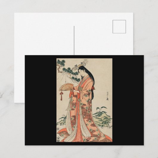 Japanese Princess Catching a Spider Briefkaart (Voorkant / Achterkant)