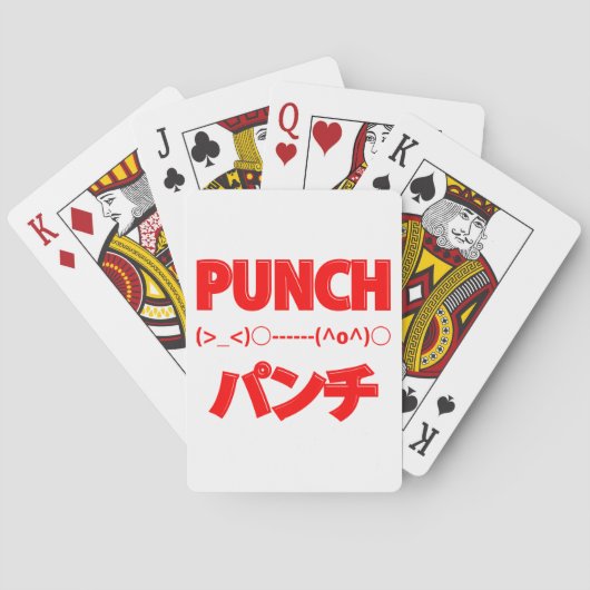 Japanese Punch Emoticons Pokerkaarten (Achterkant)
