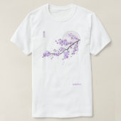 Japanese Purple Sakura Cherry Blossom Flower T-shirt (Design voorkant)