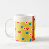 Japanese Rabbit Mask – Retro Floral Mug Koffiemok (Links)