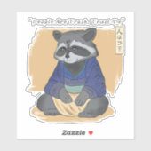 JAPANESE RACCOON QUOTE PEAPLE VERTROUWEN ME STICKER (Vel)
