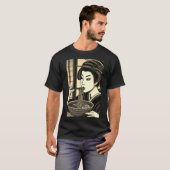 Japanese ramen kimono ukiyoe t-shirt (Voorkant volledig)