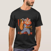 Japanese Red Panda Fox Warrior T-shirt (Voorkant)