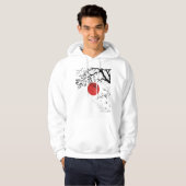 Japanese Red Sun & Brush Tree Art Hoodie (Voorkant volledig)